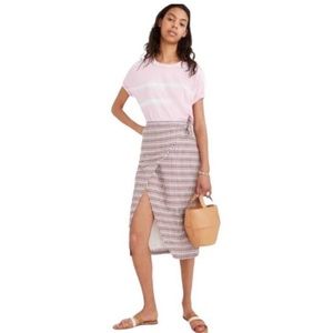 𝅺MADEWELL Sarong Midi Skirt in Rainbow Gingham Size 2